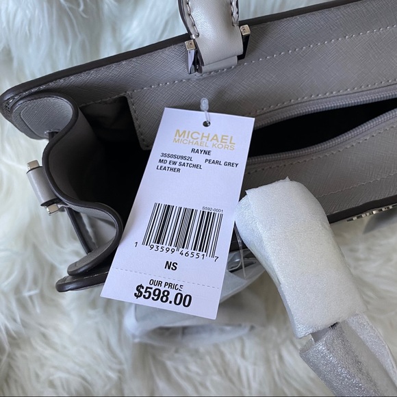 ‼️SOLD‼️ Michael Kors Rayne Satchel in Pearl Grey - Picture 6 of 12